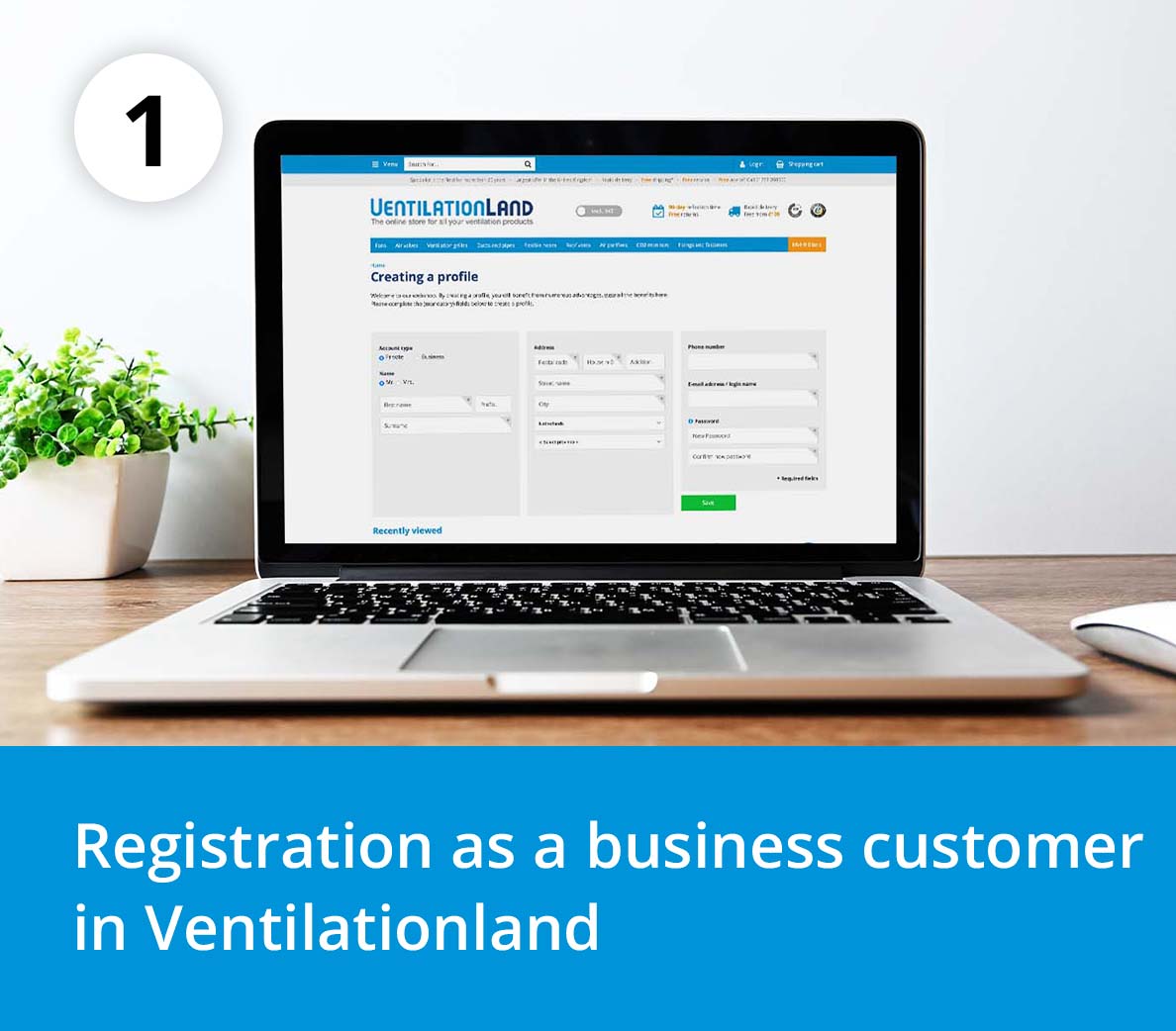 Step 1 - business registration