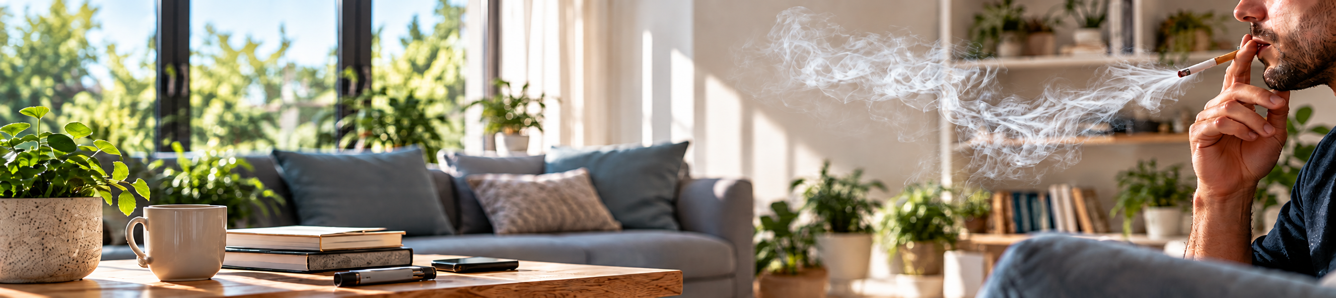 What is the effect of smoking or vaping on indoor air quality?