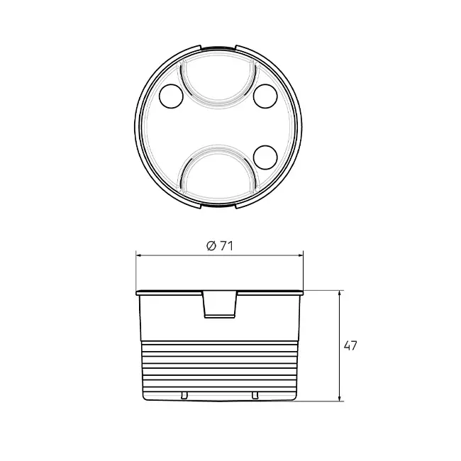 Ubbink Air Excellent 23C end cap connection