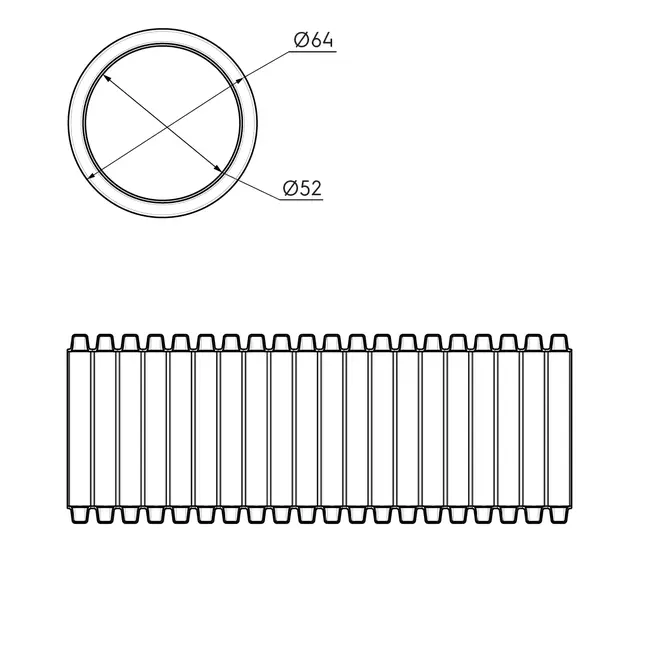 Ubbink Air Excellent 50 metres 23C flexible duct 63 52