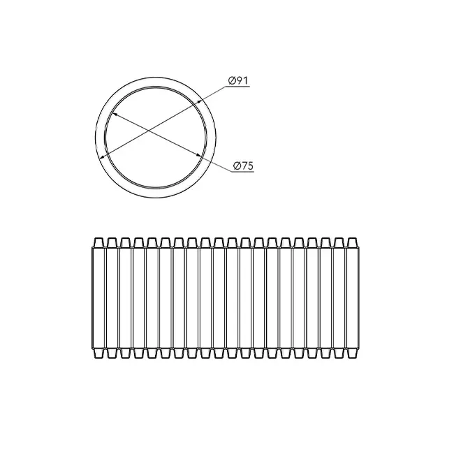 Ubbink Air Excellent 50 metres 48C flexible duct 90 75