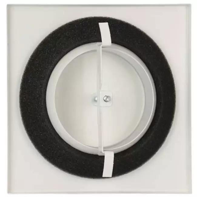 Ventilation valve supply metal square Ø125 mm white with friction springs - DVSQ-P125