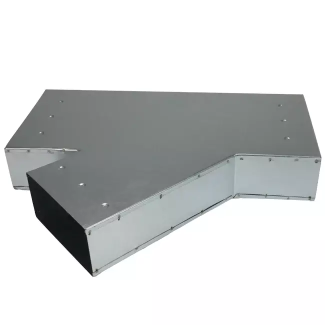 T-piece 45 degrees 220x80 mm - 170x80 mm for ducting