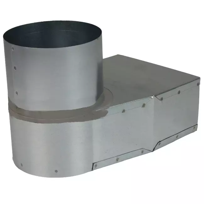 Slate corner piece 170x80 mm to diameter 125 mm for inlet duct