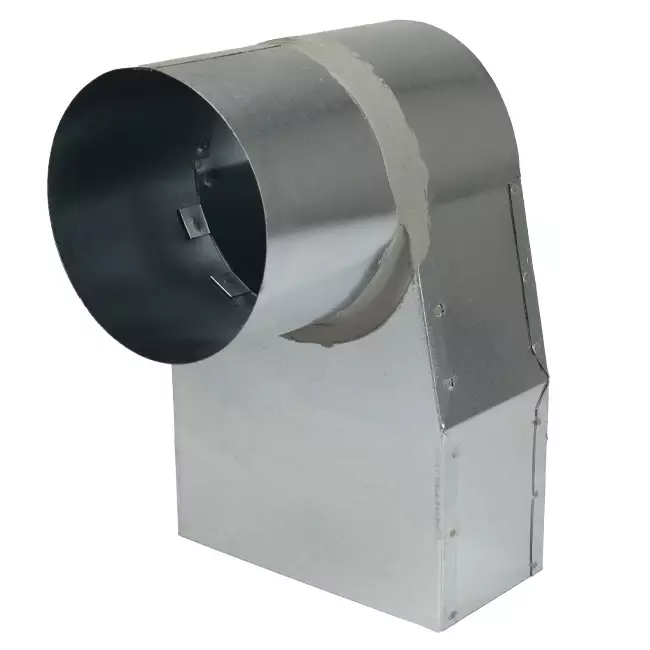 Slate corner piece 170x80 mm to diameter 125 mm for inlet duct