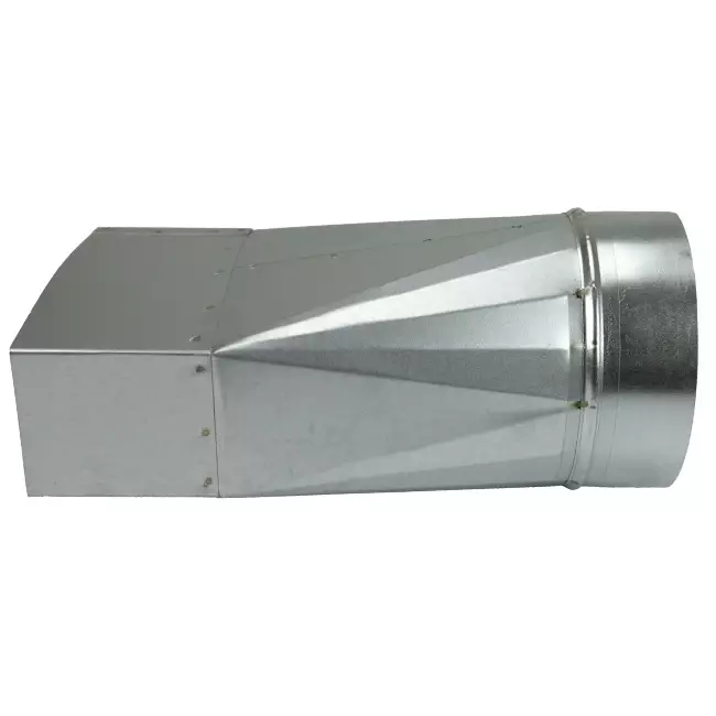 Transition piece 170x80 mm to diameter 150 mm for flue pipe