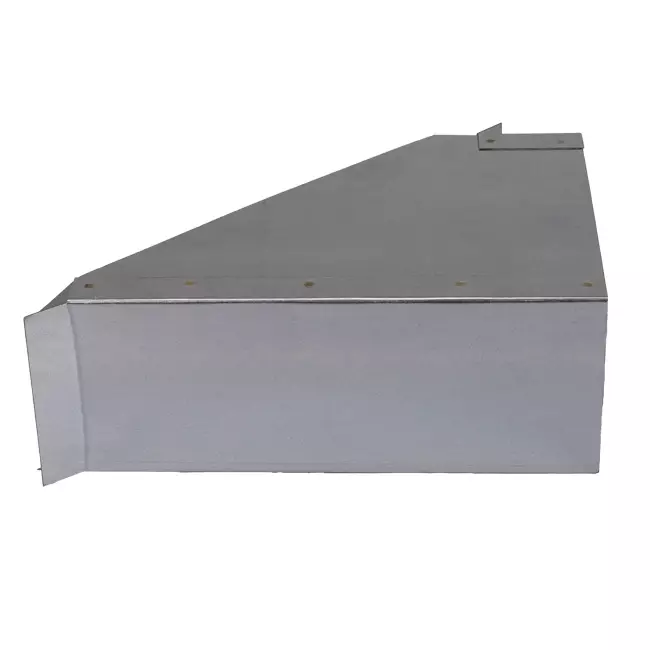 Side connection 170x80 mm 45 degrees for flue pipe