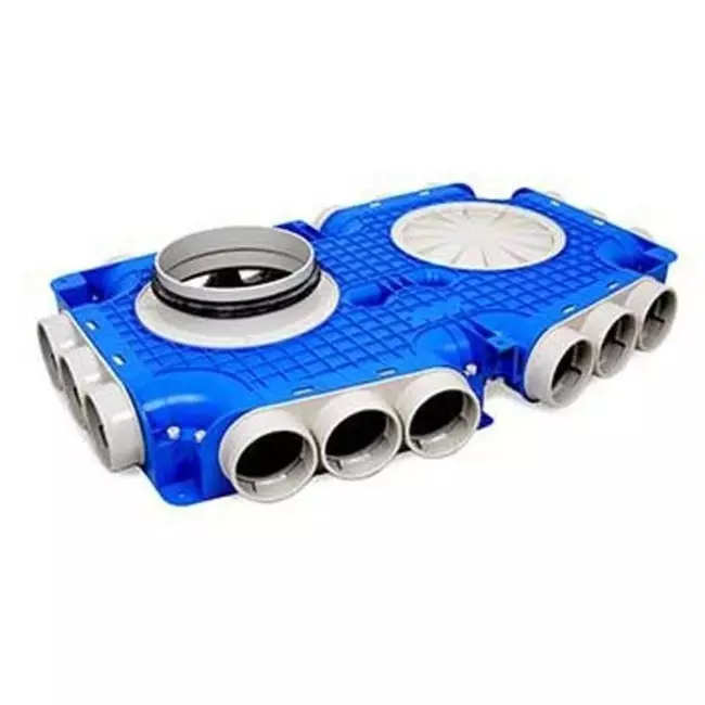 Vent-Axia Uniflexplus sub-distribution box 18 x Ø69mm side connection with Ø160mm spout