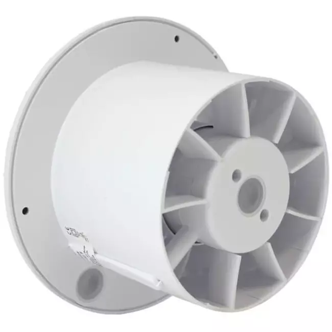 Bathroom extractor fan round white - humidity sensor and timer - Ø 120 mm - aRid 120 BB HS