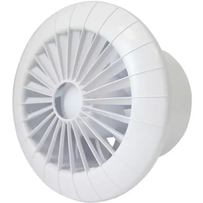 Bathroom extractor fan round white - humidity sensor and timer - Ø 120 mm - aRid 120 BB HS