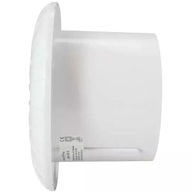 Bathroom extractor fan round white - humidity sensor and timer - Ø 120 mm - aRid 120 BB HS