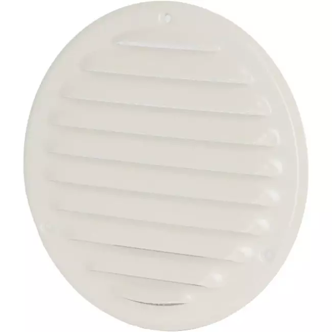 Metal ventilation grille round Ø 160mm white - MR160 - RAL9016