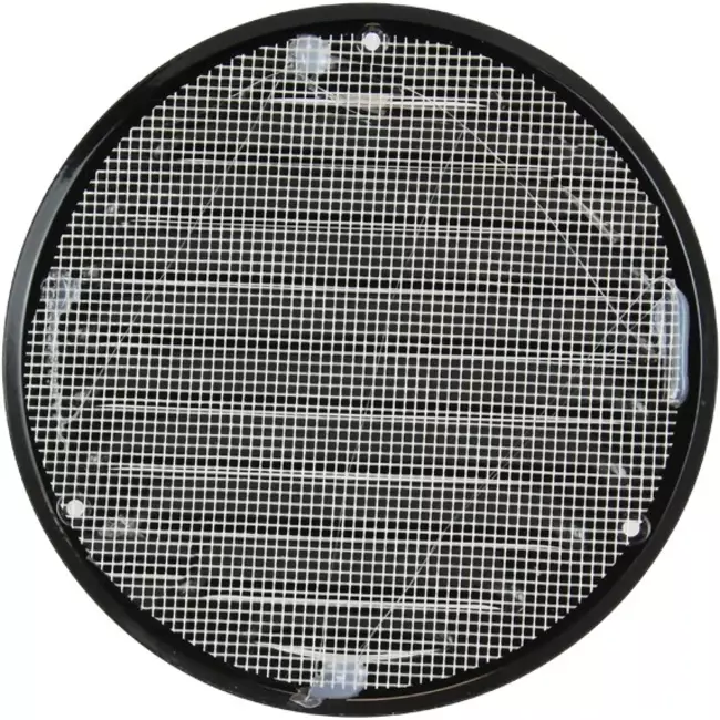 Metal ventilation grille round Ø125 mm black - MR125M - RAL9005