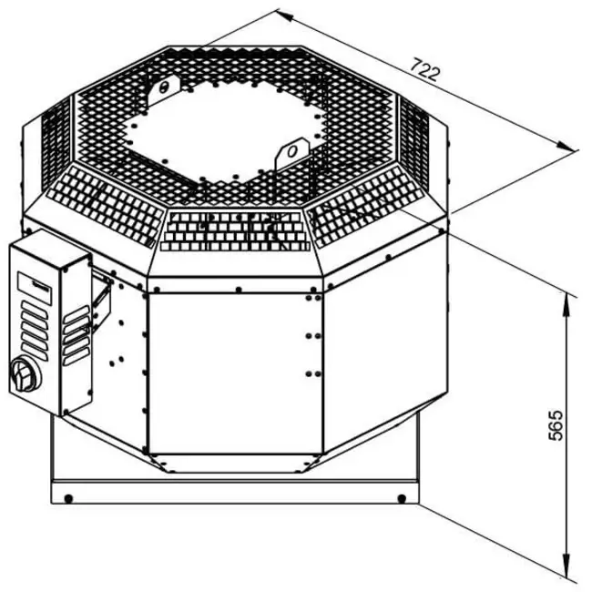 Roof fan catering energy efficient - DVN 355 EC 30
