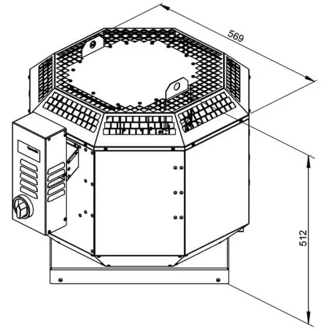 Roof fan catering energy efficient - DVN 280 EC 30