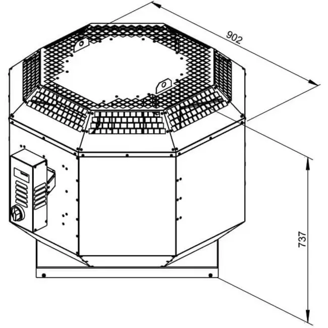 Roof fan catering met frequency-controlled - DVN 450 D4 30