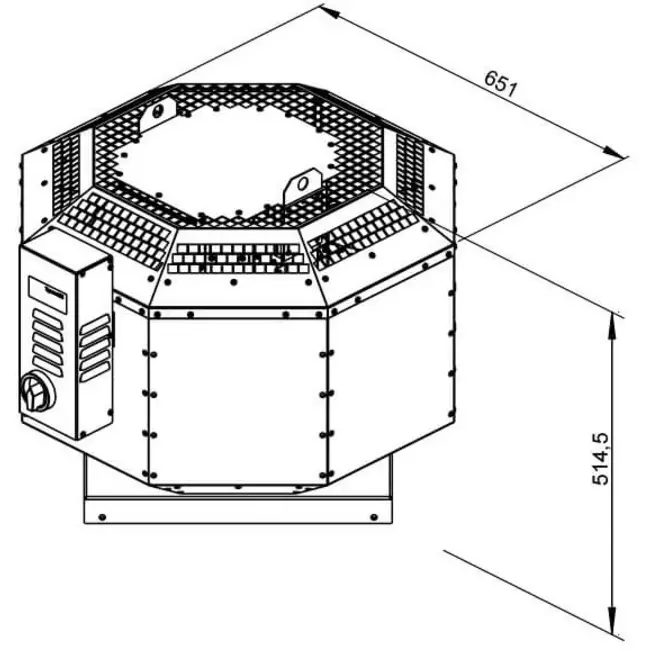 Roof fan insulated catering - DVNI 280 D2 30