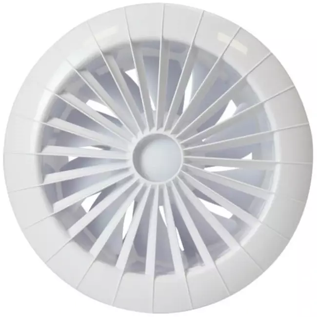 Bathroom extractor fan round white with timer - Ø 150 mm - aRid 150 BB TS