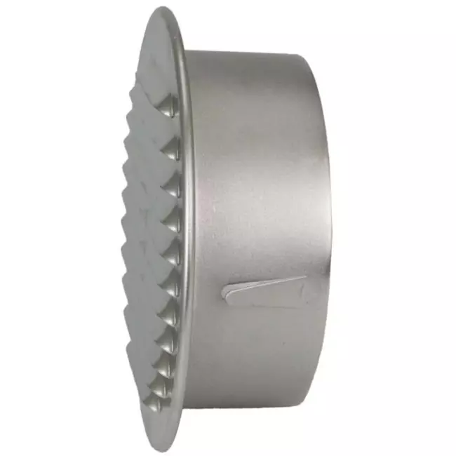 Metal round ventilation grille including mounting sleeve Ø 180 mm aluminium - DWRA180S