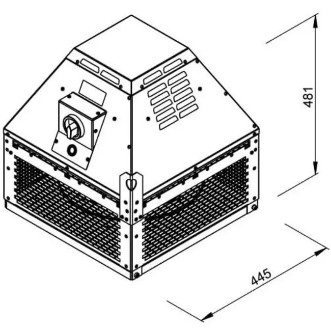 Roof fan flue gas outlet horizontal - DHN 315 D2 F4 30