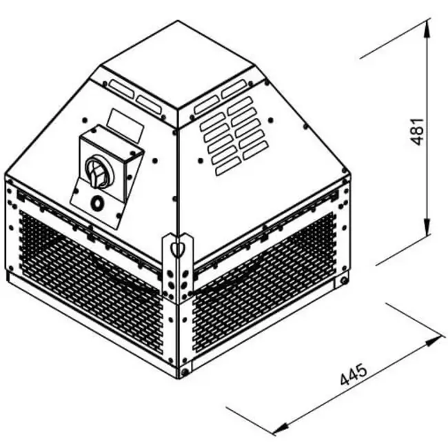 Roof fan flue gas outlet horizontal - DHN 280 D2 F4 30