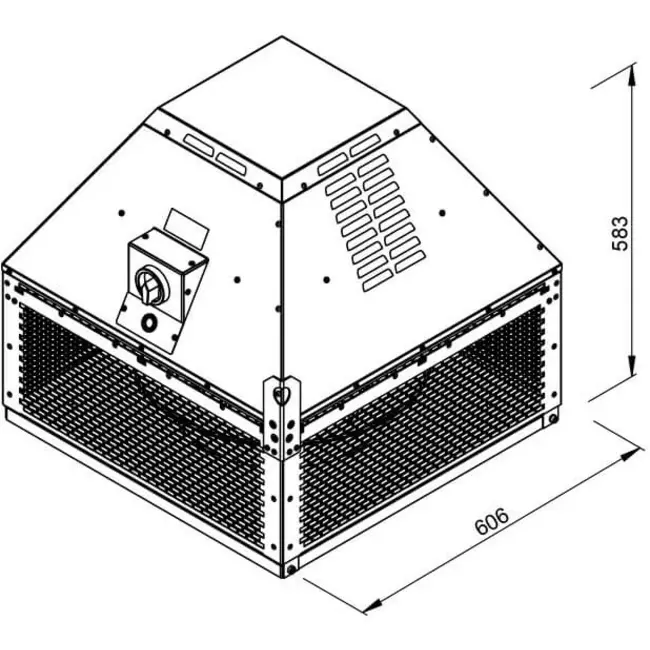 Roof fan flue gas outlet horizontal - DHN 400 D4 F4 30