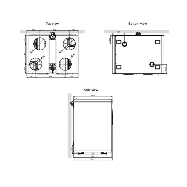 Duco MVHR unit DucoBox Energy Comfort Plus D450 - plug type G