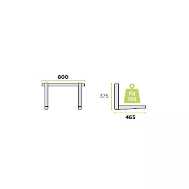 Rodigas outdoor unit Wall console 800x375x465mm