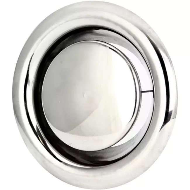 Stainless steel ventilation extraction valve Ø 125 mm with fixing collar - DVS125Y/1