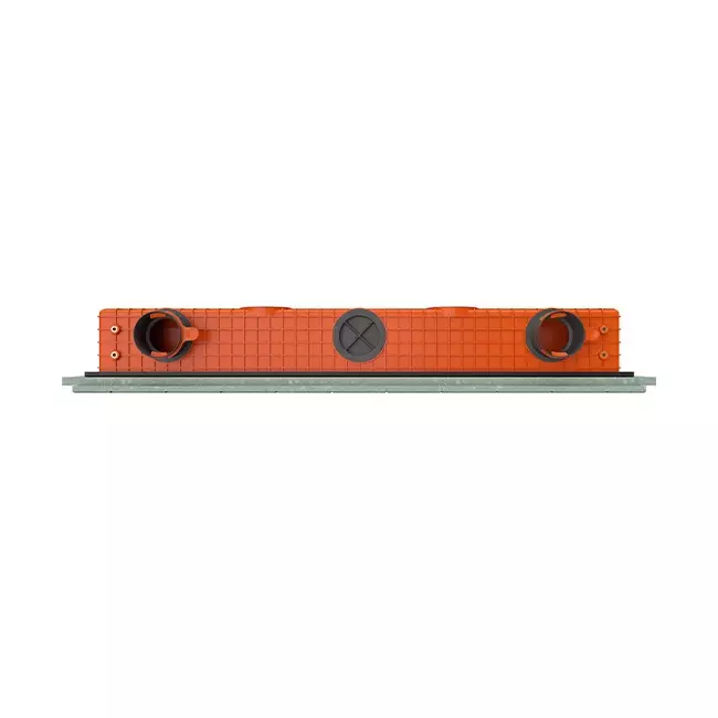 Ergovent plasterable frameless linear grille 1000 mm with 75 mm connection diameter – profile