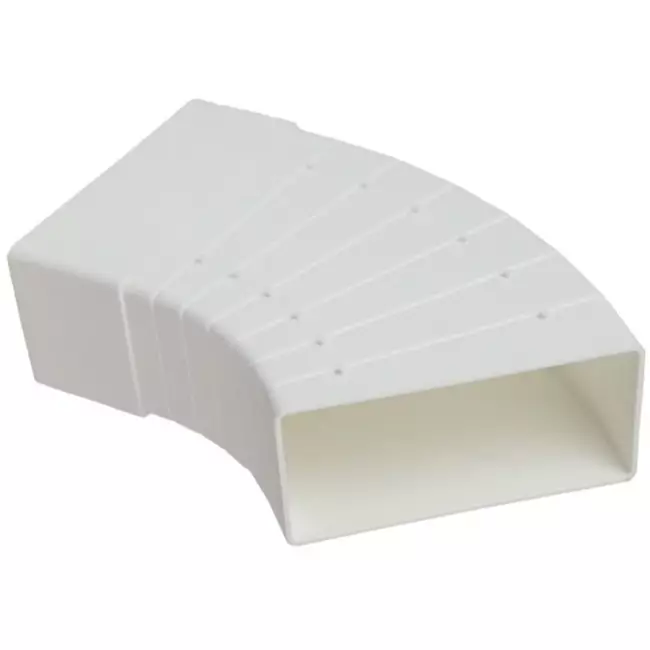 Rectangular plastic horizontal 15-60° bend 110 x 55mm - KLH15-60