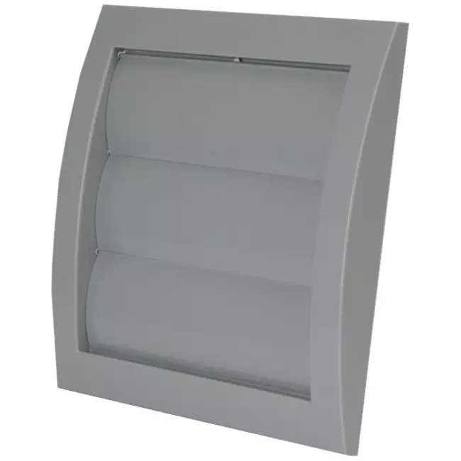 Gravity grille overpressure ventilation grille 150x150 diameter: 100 grey - ND10ZP