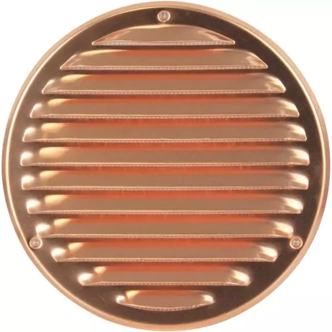 Metal ventilation grille round Ø200 mm copper - MR200Cu