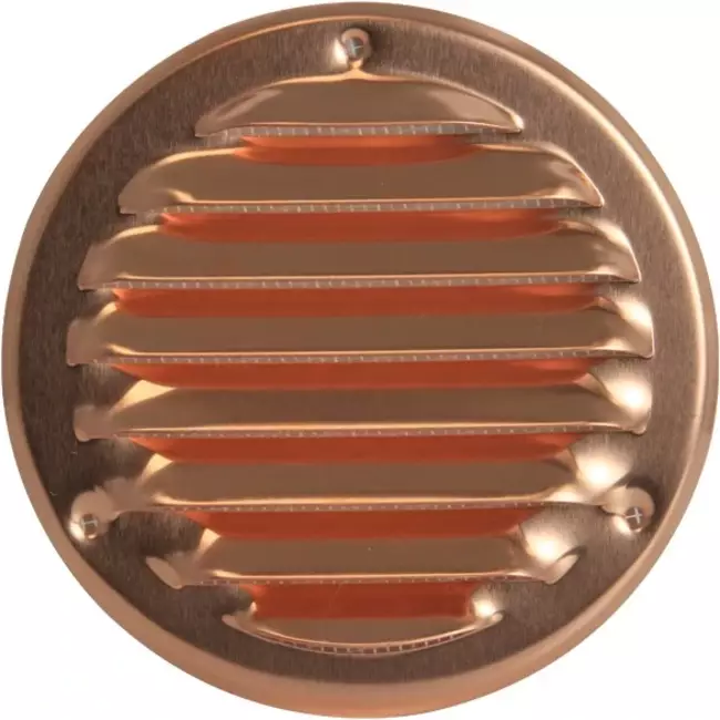 Metal ventilation grille round 100 mm copper - MR100Cu