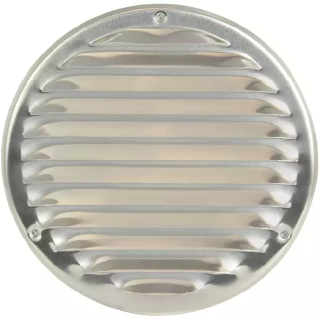 Metal ventilation grille round Ø160 mm aluminium - MR160Al