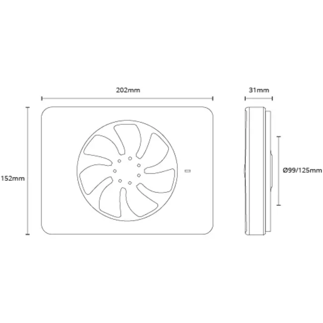 Vent-Axia Lo-Carbon iQ bathroom extractor fan Fresh Intellivent Ø100 - 125 mm
