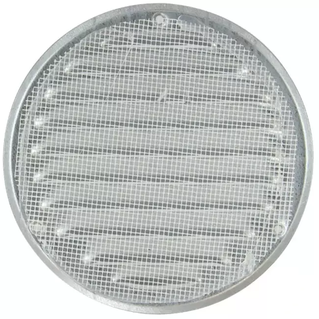Metal ventilation grille round Ø 125mm zinc - MR125ZN