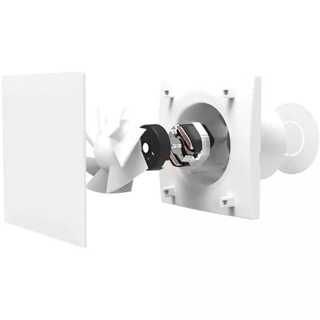 Vent Axia silent bathroom extractor fan Ø100 mm - With timer and humidity sensor - Vent Axia Mute 100 HTN