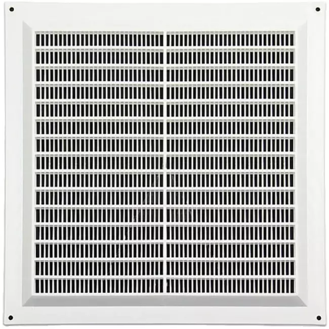Ventilation grille square with grill 250x250 white - VR2525