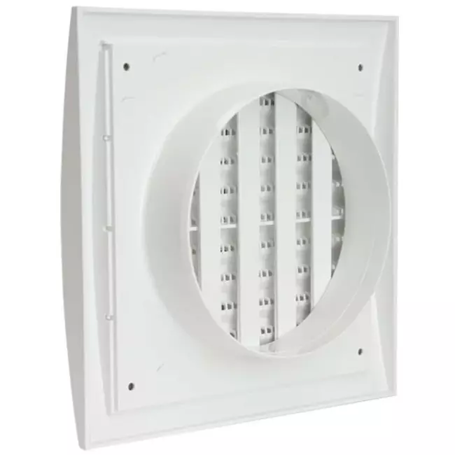 Wall grille adjustable 190x190 diameter: 125 white  - ND12R
