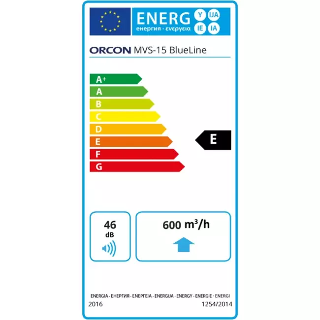 Orcon MVS 15R 550 m³/h - grounded plug