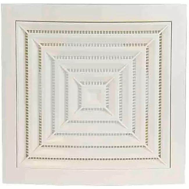 Ceiling diffuser square 190x190 diameter: 125 white - ND12G