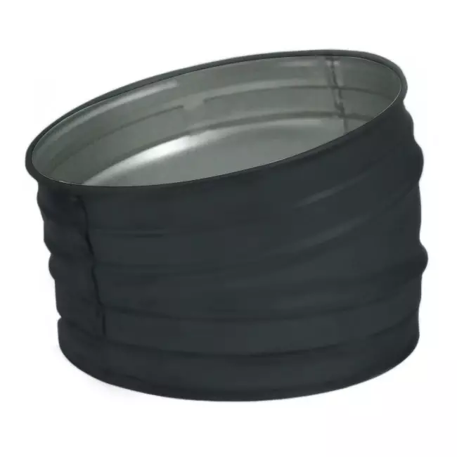 Round spiral bend 15° Ø 125mm for spiral duct - bespoke RAL7016