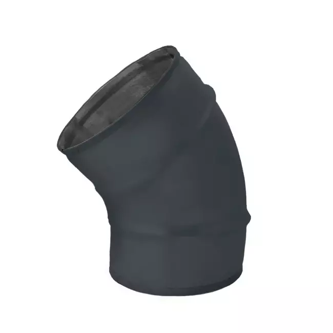 Round spiral bend 45° Ø 125mm for spiral duct - bespoke RAL7016