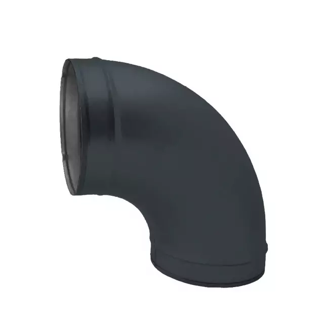 Round spiral bend 90° Ø 125mm for spiral duct - bespoke RAL7016