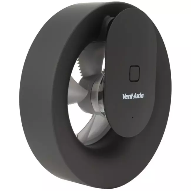 Svara Bathroom Fan with Timer, Humidity and Light Sensor, 100-125 mm (App-Controlled) BLACK