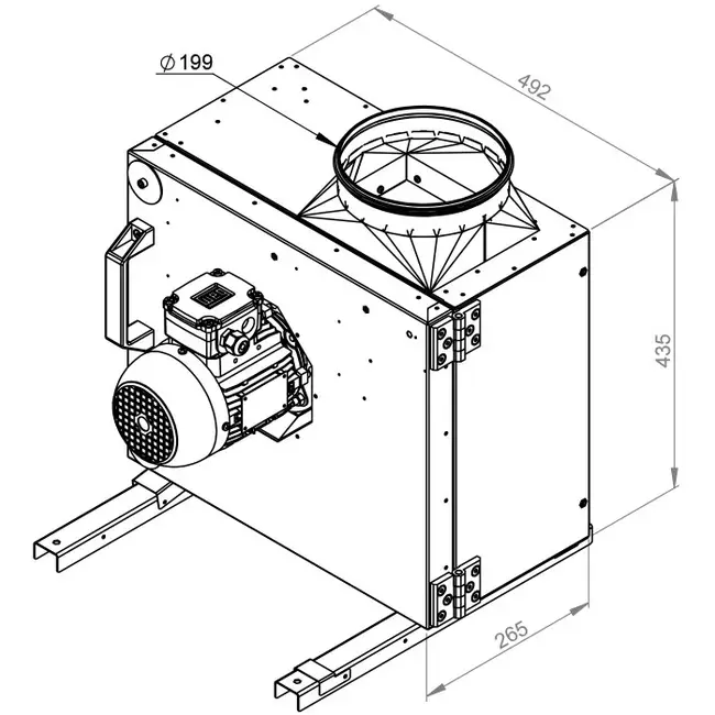 Box fan flue gas F400 - MPS 225 D2 F4 30