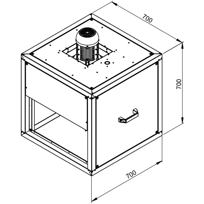 Box fan flue gas with linear flow - MPC 400 D4 F4 TI30