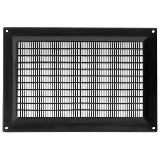 Ventilation grille plastic rectangular 250x170 black - VR2517M