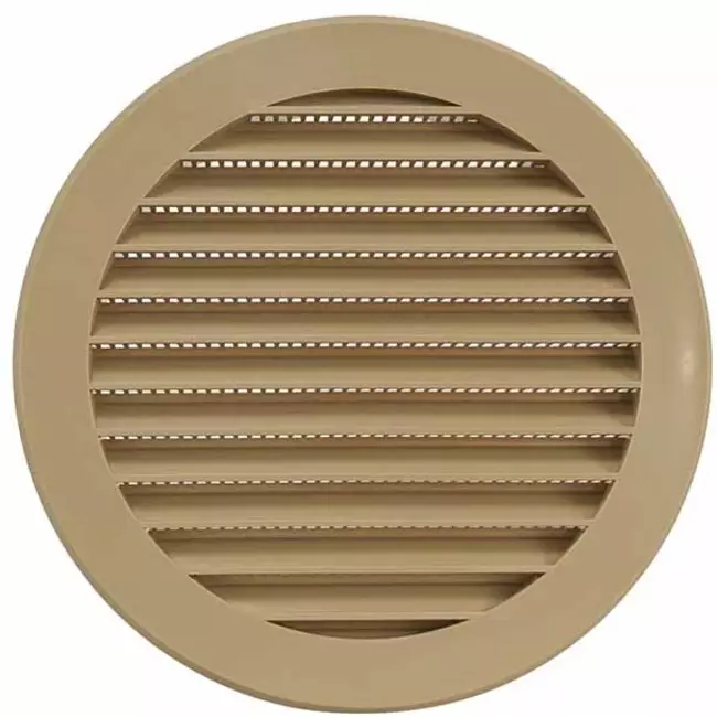 Vane grill diameter 125 mm beige - VR125Y